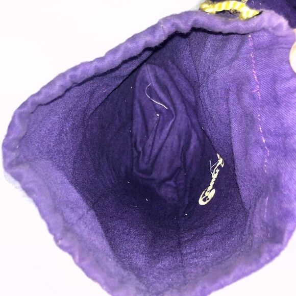 Vintage Crown Royal Light Purple Gold Alcohol Bag Drawstring Lot of 2 10" x 8" - Picture 5 of 6